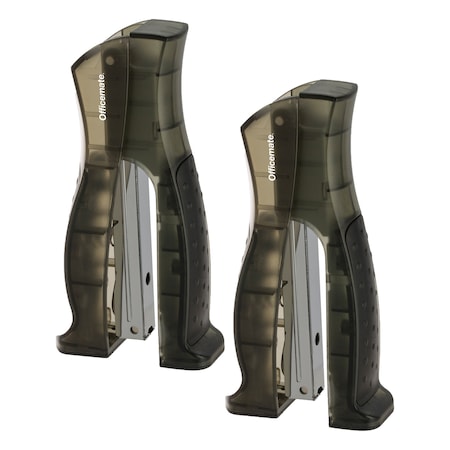 Officemate Full-Strip Plastic Transparent Stand-Up Stapler, 2PK 97701